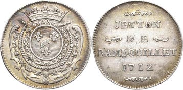 Jeton (zilverabschlag vom Doppeldukat) 1712 Frankreich Lu..., Verzenden, België