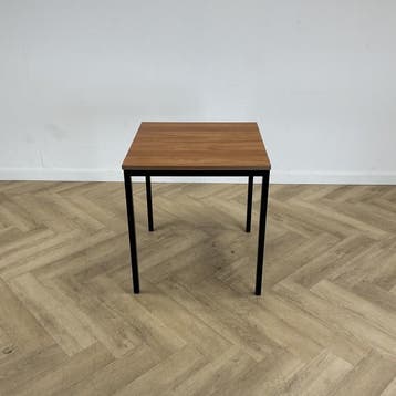 vierkante kantinetafel 70x70 cm, donker beuken - zwart, Bureau