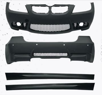 BMW E90 05-08 M3-stijl bodykit – 4-uitlaat + sideskirts