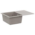 vidaXL Wasbak Grijs 670 x 460 mm 80% Kwarts en 20% Hars, Verzenden, Nieuw