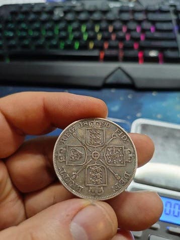 Royaume-Uni. Victoria. 2 Florin 1890 (Sans prix de réserve)