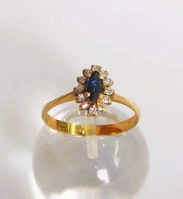Bague de cocktail - 19,2 carats Or jaune - 0.35ct. tw.