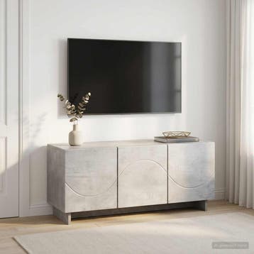 vidaXL TV-meubel 90 x 34,5 x 40 cm Betongrijs Bewerkt hout, Huis en Inrichting, Verzenden, Nieuw