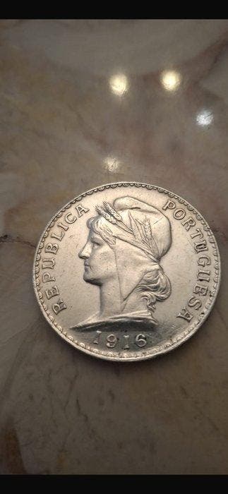 Portugal. 1 Escudo 1916 (Sans prix de réserve)