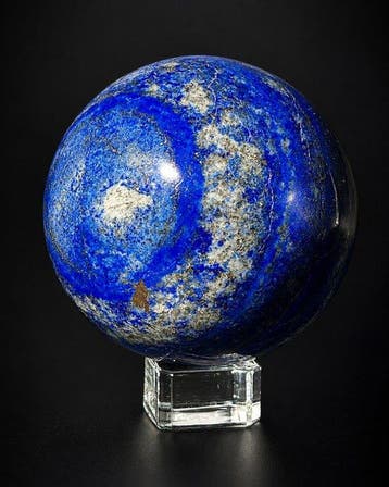 Lapis Lazuli Bol - Ø 105 mm - Intens Blauw - pyriet- en