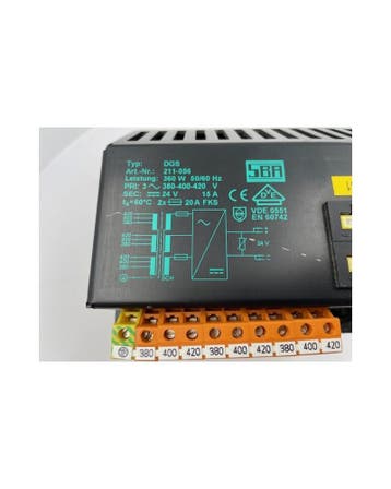 SBA DGS 211-056 DC Voeding - 24VDC 15A, Verzenden