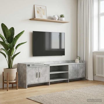 vidaXL TV Kast 168 x 33 x 47 cm Betongrijs Bewerkt hout, Verzenden, Nieuw