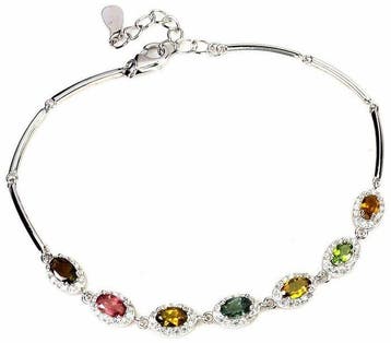 Zonder minimumprijs - Armband Zilver, 14K witgoud verguld -, Bijoux, Sacs & Beauté, Bracelets
