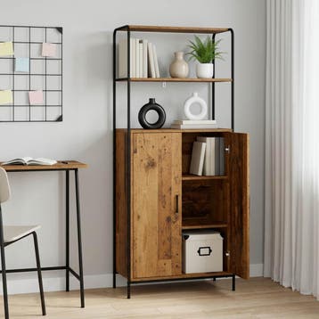 vidaXL Highboard Oud hout 40 x 33 x 161 cm Bewerkt hout, Huis en Inrichting, Verzenden, Nieuw