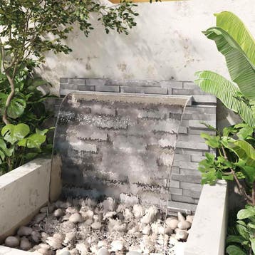 vidaXL Zwembadwaterval rechthoekig 110 cm roestvrij staal, Verzenden