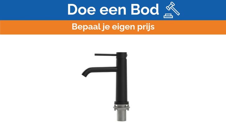 Bieden: Single Lever Wasbasin Water Tap Black Coated - WK011, Sports nautiques & Bateaux, Accessoires navigation, Enlèvement ou Envoi