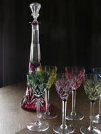 Val Saint Lambert - Drinkservies (7) - Loodkristal (overlay, Antiek en Kunst