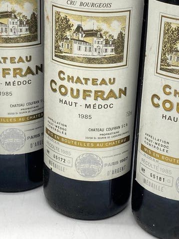 1985 Chateau Coufran - Haut-Médoc Cru Bourgeois - 5 Flessen