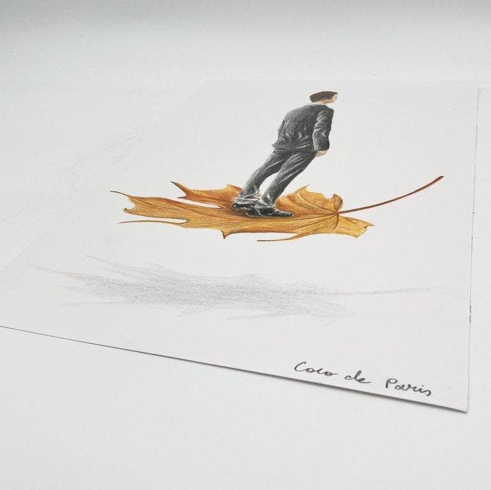 Coco de Paris - Flying on a leaf, Antiek en Kunst, Kunst | Designobjecten