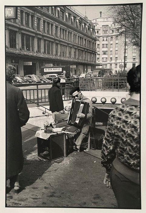 Maurice BONNEL (1923-2019) - Accordéoniste aveugle devant le, Antiek en Kunst, Kunst | Designobjecten