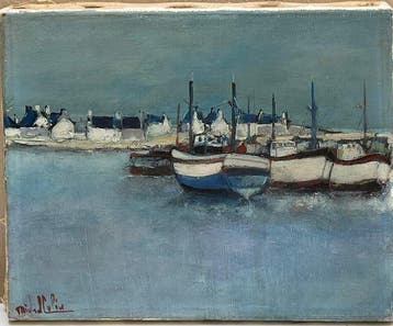 Michel Colin (1934) - Bord de Mer - Bateaux - Paysage Marin, Antiek en Kunst