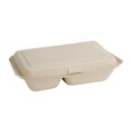 Maaltijddozen | 2 Compartimenten | Composteerbaar Bagasse |, Verzenden, Nieuw in verpakking