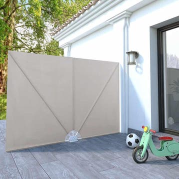 vidaXL Terrasscherm inklapbaar 240x160 cm crème, Verzenden, Nieuw