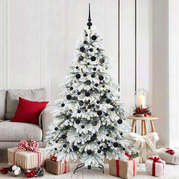 vidaXL Kunstkerstboom met 300 LED met standaard Wit 180 cm, Verzenden, Nieuw