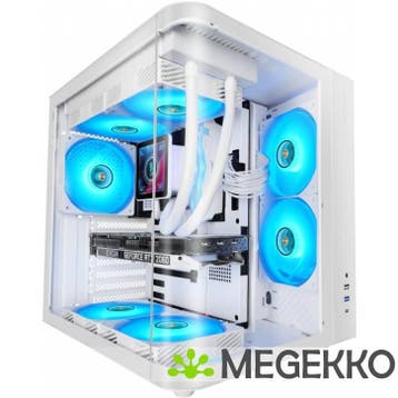 Mars Gaming MC-CURV Midi Tower Wit, Verzenden, Nieuw