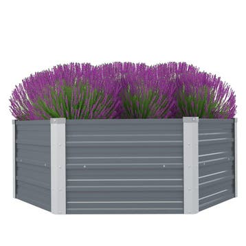 vidaXL Plantenbak verhoogd 129x129x45 cm gegalvaniseerd, Tuin en Terras, Bloempotten, Verzenden, Nieuw