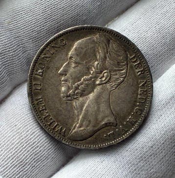 Nederland. Willem II. 1 Gulden 1846 / topkwaliteit / PR+ /