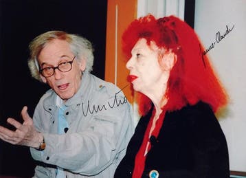 Christo & Jeanne-Claude - Handgesigneerde foto door beiden +