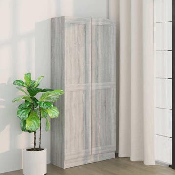 vidaXL Boekenkast 82,5x30,5x185,5 cm bewerkt hout grijs, Verzenden, Nieuw