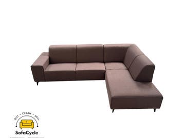 Hoekzetel bruin in stof, hoek R – overstock, Verzenden
