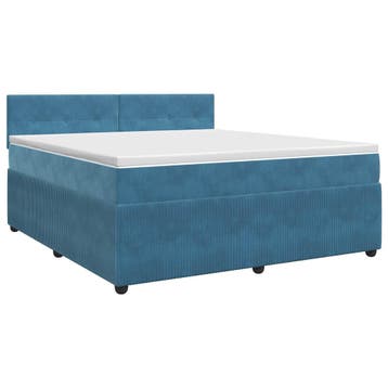 vidaXL Boxspringbed met matras Donkerblauw 160 x 200 cm, Verzenden, Nieuw