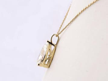 Ketting met hanger - 14 karaat Geel goud - 3.03ct. tw.
