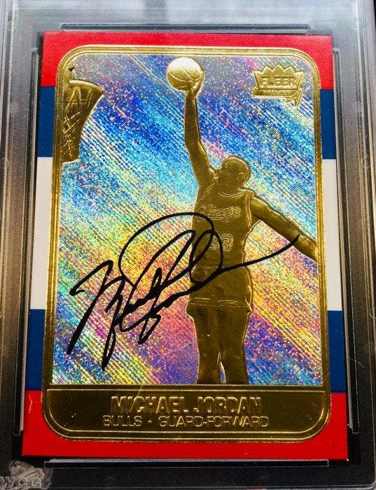 1998 Fleer Michael Jordan 23KT Gold - Prizm Holo Refractor, Verzamelen, Overige Verzamelen