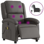 Elektrische Leer Massagestoel Grijs | Retour Deal -41% |..., Maison & Meubles, Fauteuils, Verzenden