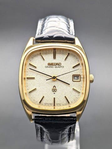 Seiko - Grand Quartz - Gold Tone Tonneau - JDM - Zonder, Handtassen en Accessoires, Horloges | Antiek