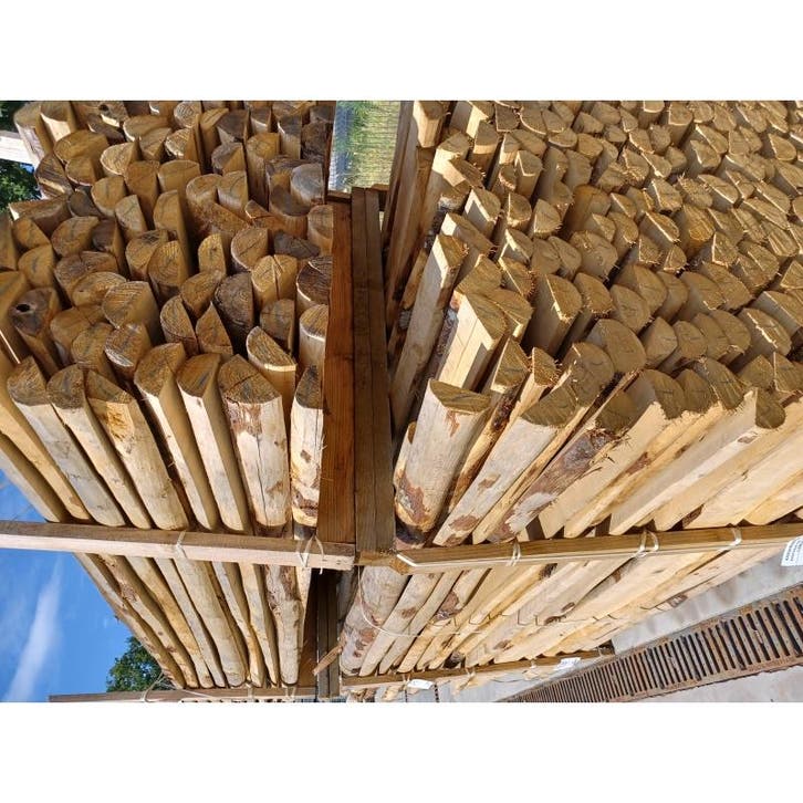 Kastanje halfronde paal weidepaal halfrond niet gepunt voor, Animaux & Accessoires, Box & Pâturages