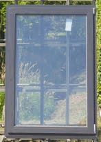 pvc raam , chassis 113 x 163 antraciet 3 dubbel glas, Bricolage & Construction, Ophalen of Verzenden, Raamkozijn