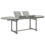 vidaXL Tuintafel (160-240)x100x75 cm massief acaciahout, Verzenden, Nieuw