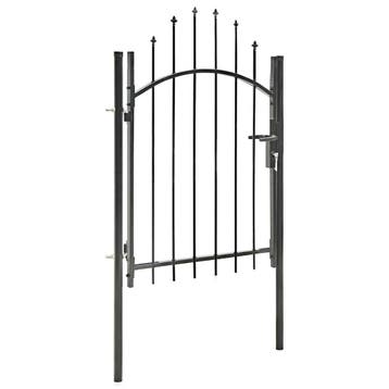 vidaXL Tuinpoort Woerden staal 1x1,25 m zwart, Tuin en Terras, Verzenden, Nieuw