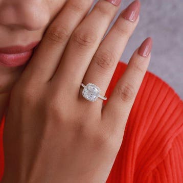 Ring - 14 karaat Geel goud - 3.10ct. tw. Diamant (Lab-grown), Nieuw