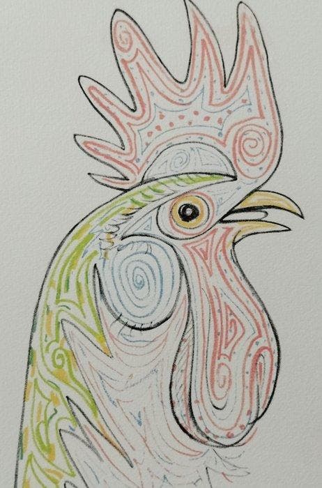 Jean Cocteau (1889-1963) - Le Coq, Antiek en Kunst, Antiek | Overige Antiek