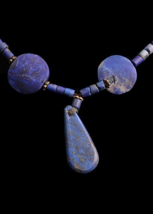 West-Aziatisch lapis lazuli Kralenketting (Zonder, Antiek en Kunst, Antiek | Overige Antiek