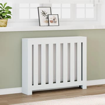 vidaXL Radiatorombouw 104x20x82 cm bewerkt hout wit, Verzenden, Nieuw