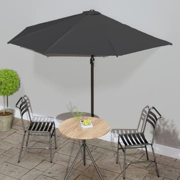 vidaXL Balkonparasol half met aluminium paal 300x155 cm, Verzenden