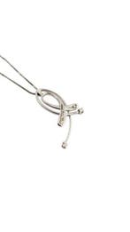 Ketting met hanger - 18 karaat Witgoud - 0.10ct. tw. Diamant