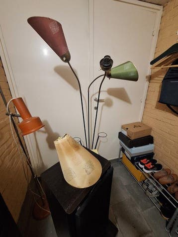 Uplighter vloerlamp - Metaal - Vintage uplighter vloerla