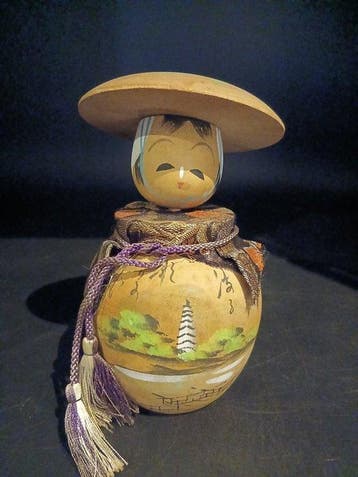 Beeldje - Fraai paar vintage Japanse Sosaku Kokeshi-poppen