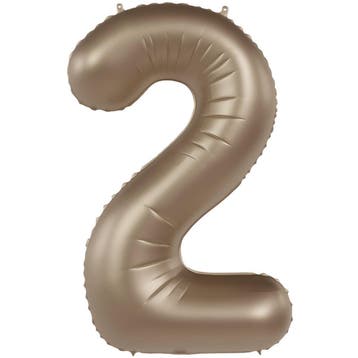 2 Jaar Cijfer Ballon Goud 86cm, Hobby en Vrije tijd, Feestartikelen, Verzenden, Nieuw