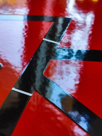 Bauhaus - enamel sign BAUHAUS Rennrad rot Emailschild