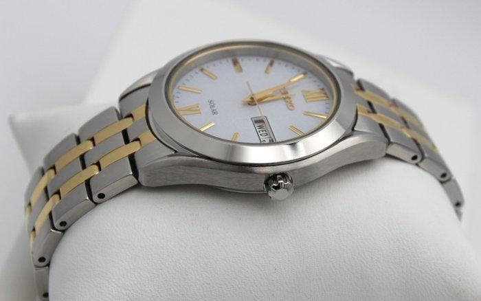 Seiko - Selection Solar Day Date Two Tone SapphireJapan -, Bijoux, Sacs & Beauté, Montres | Anciennes | Antiquités
