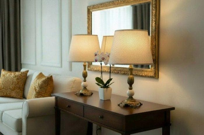 Lamp (2) - Louis XV-stijl - Brons, Messing, Antiek en Kunst, Curiosa en Brocante